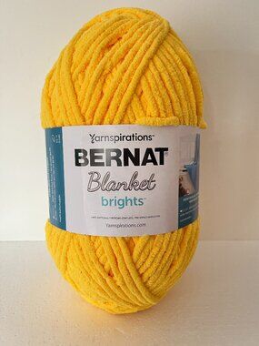 Bernat Blanket Brights Yarn School Bus Yellow #161212 Super Soft New